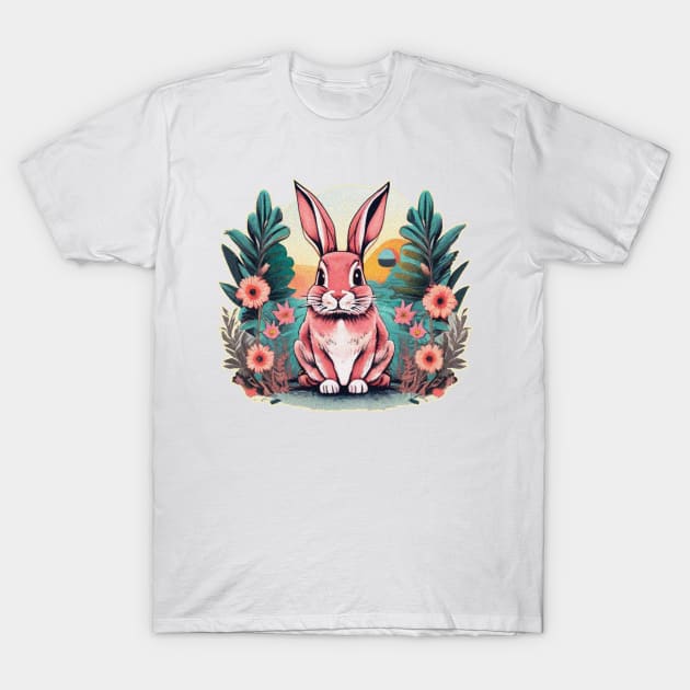 pink cute Rabbit T-Shirt by JnS Merch Store